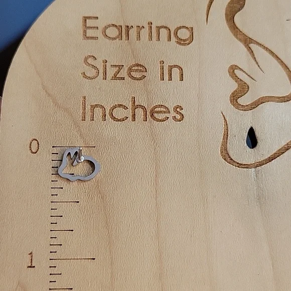 Silver Bunny Stud Earrings - Picture 4 of 5